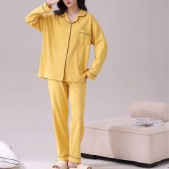 Womens Solid Color Cotton Pajamas