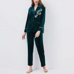 2 Sets Womens Velvet Pajama Set